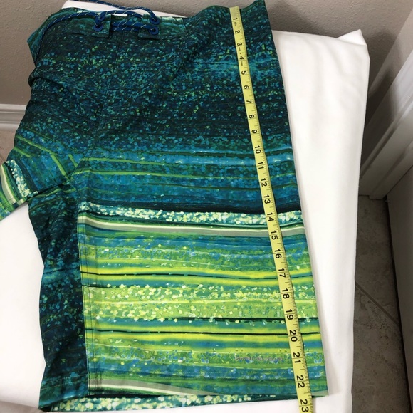 Columbia PFG Mens Linerless Blue Green Swimming Board Short Trunks 38W - Picture 14 of 15